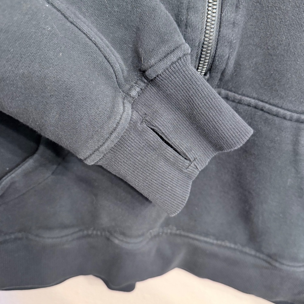 Lululemon Scuba Oversized Half-Zip Black Cropped Funnel-Neck Sweatshirt - Picture 4 of 8